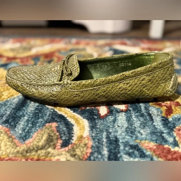 Prada Loafers - Green Snakeskin - Picture 12 of 15